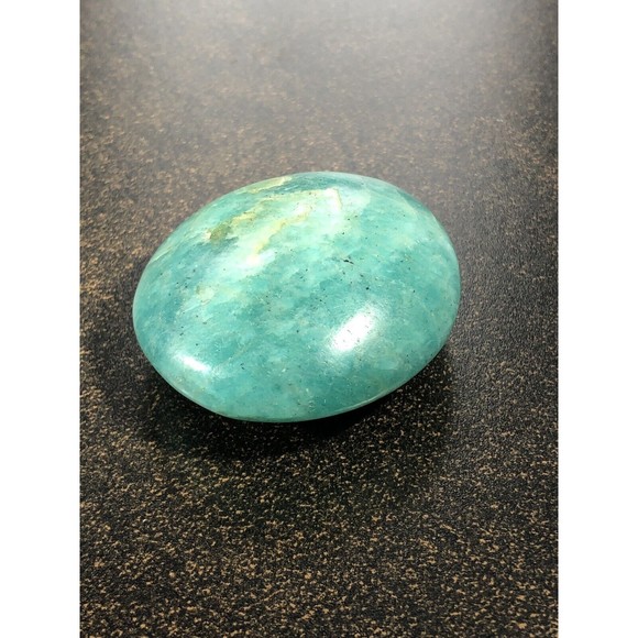 Natural Amazonite Palm Stone Pair Calming Soothing Amazonite Stone Polished - Picture 16 of 16